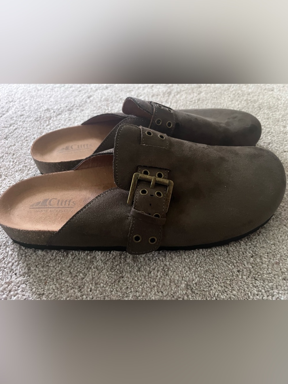 Cliff by White Mountain women’s slip on suede clog size 10